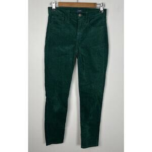 J. Crew Factory High Rise Corduroy Skinny Pants Green J6837 Size 25 Women’s
